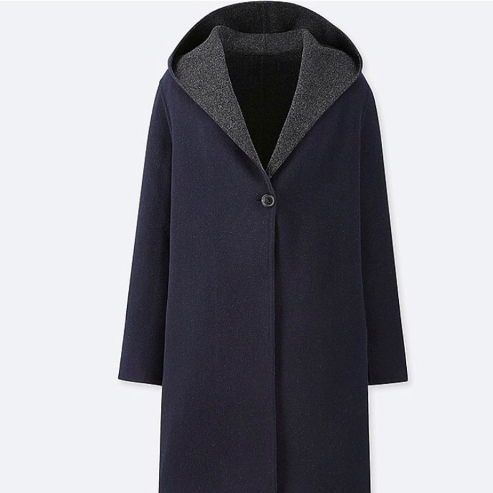 Uniqlo double face hooded coat